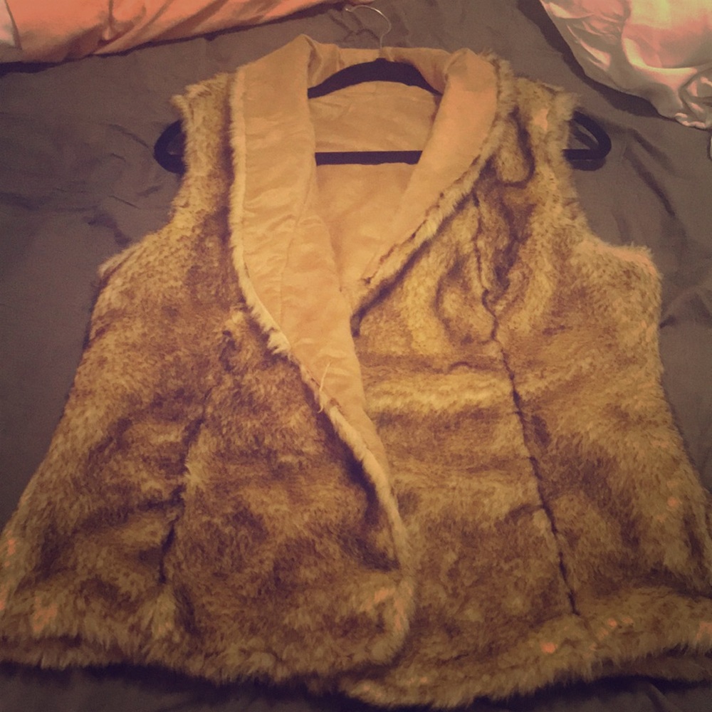 Faux fur vest
